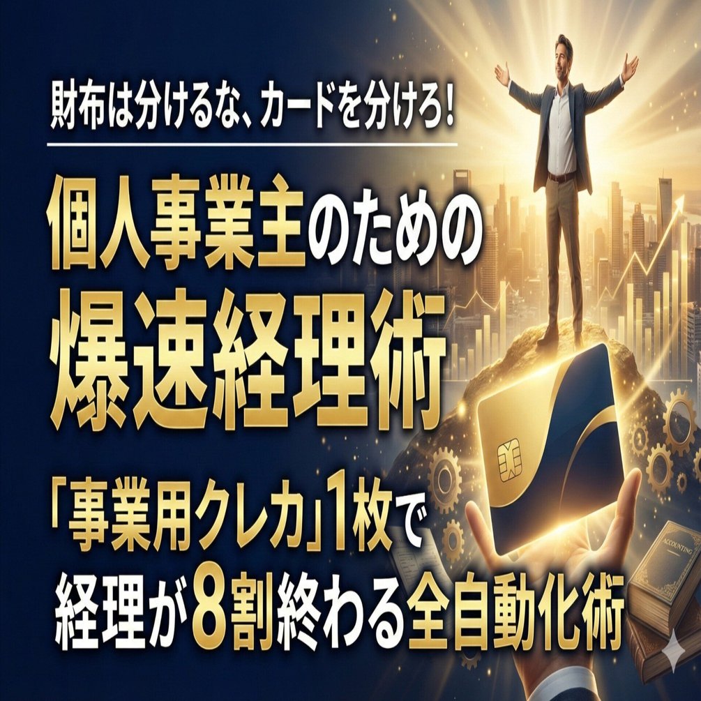 財布は分けるな、カードを分けろ。「事業用クレカ」1枚で経理が8割終わる全自動化術｜経理雑務から個人事業主を救うAI効率化ラボ