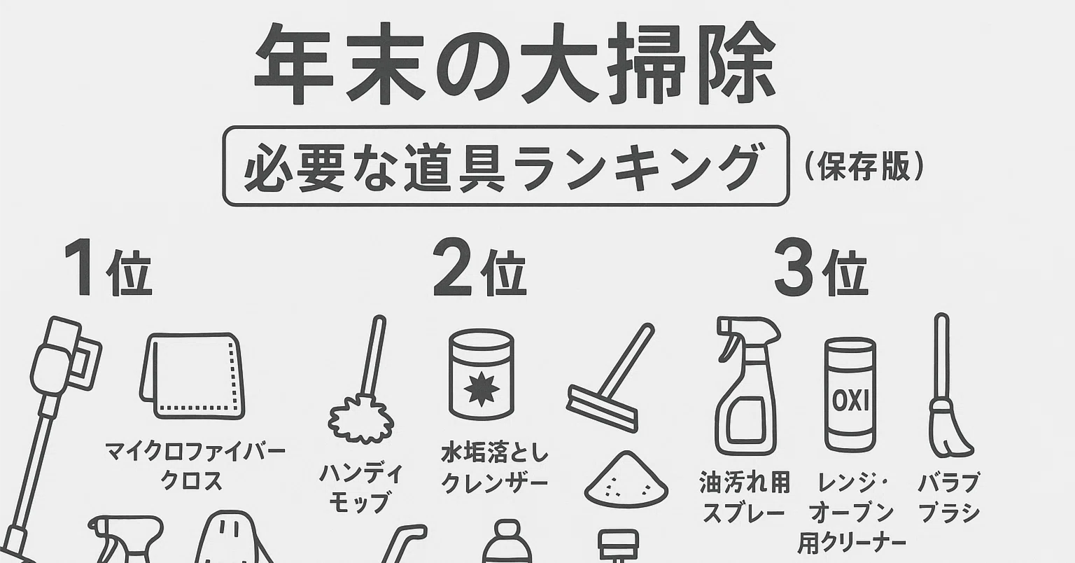 ?【保存版】年末の大掃除必要な道具ランキング × グッズ一覧｜のあ 