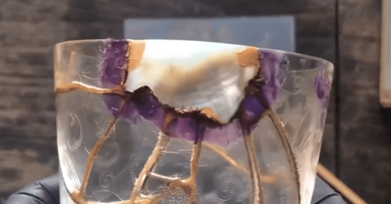 バカラを金継ぎしてみる 呼び継ぎ編 ヲロヌヨ倶楽部 Note