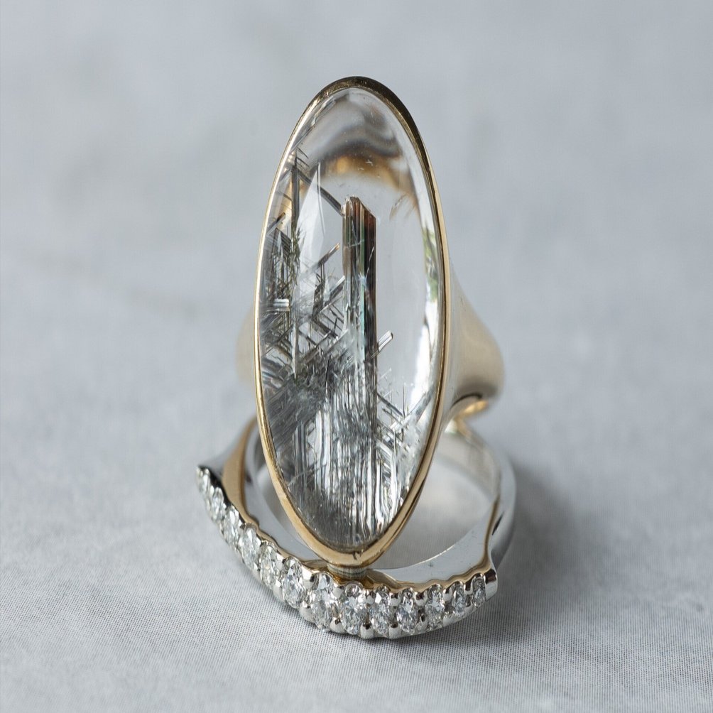 天然石と重ねるスタッキンリング Lunarc ｜MOEMI SUGIMURA