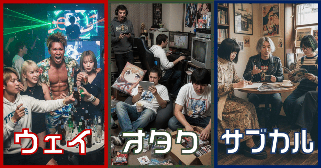 ウェイ・オタク・サブカル」の三すくみ理論｜ゆるふわ無職