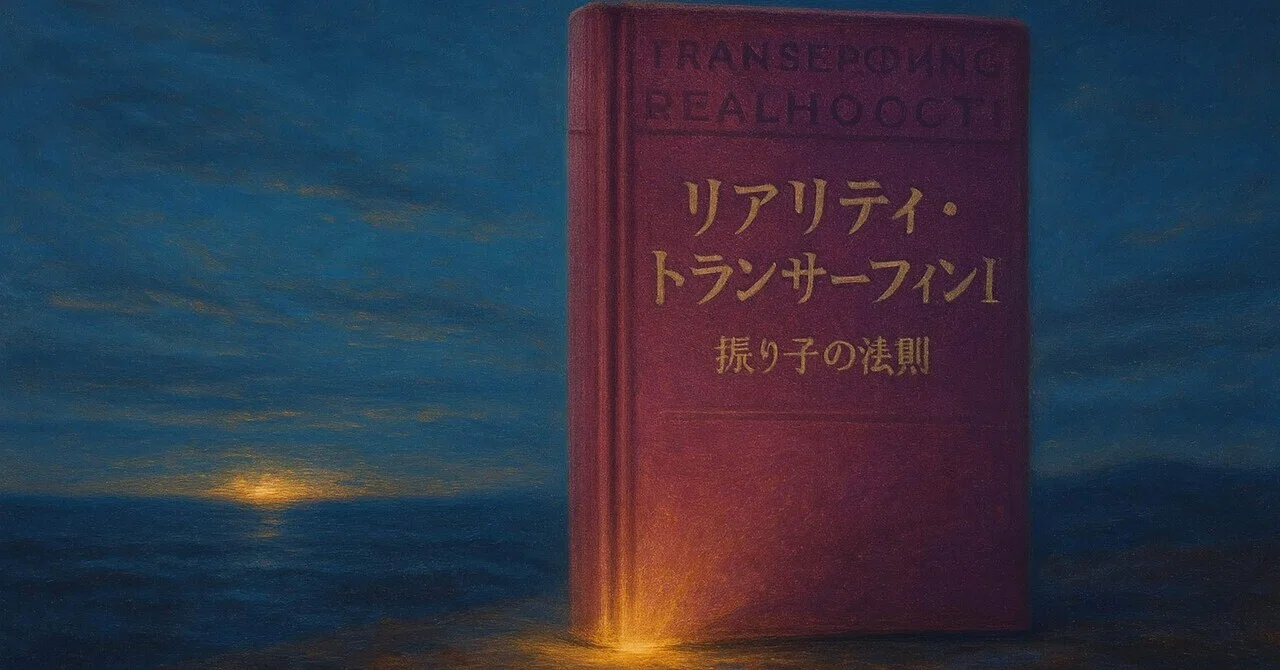 トランサーフィンが世界を平和にする本だとしたら？吉本ばななさんの