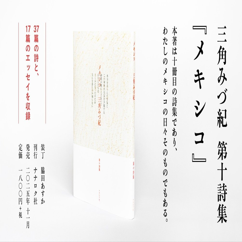 三角みづ紀さんの『メキシコ』はここにある。｜ナナロク社