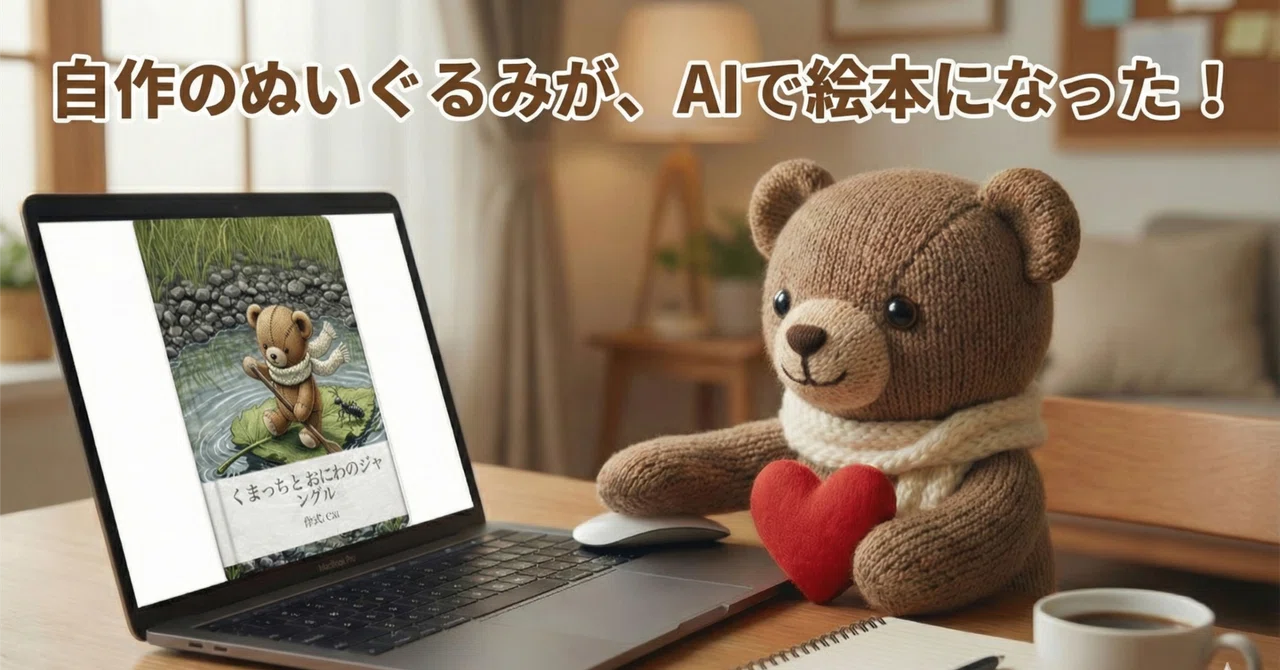 AI絵本】ハンドメイドのぬいぐるみが絵本に！Googleの「Storybook」で