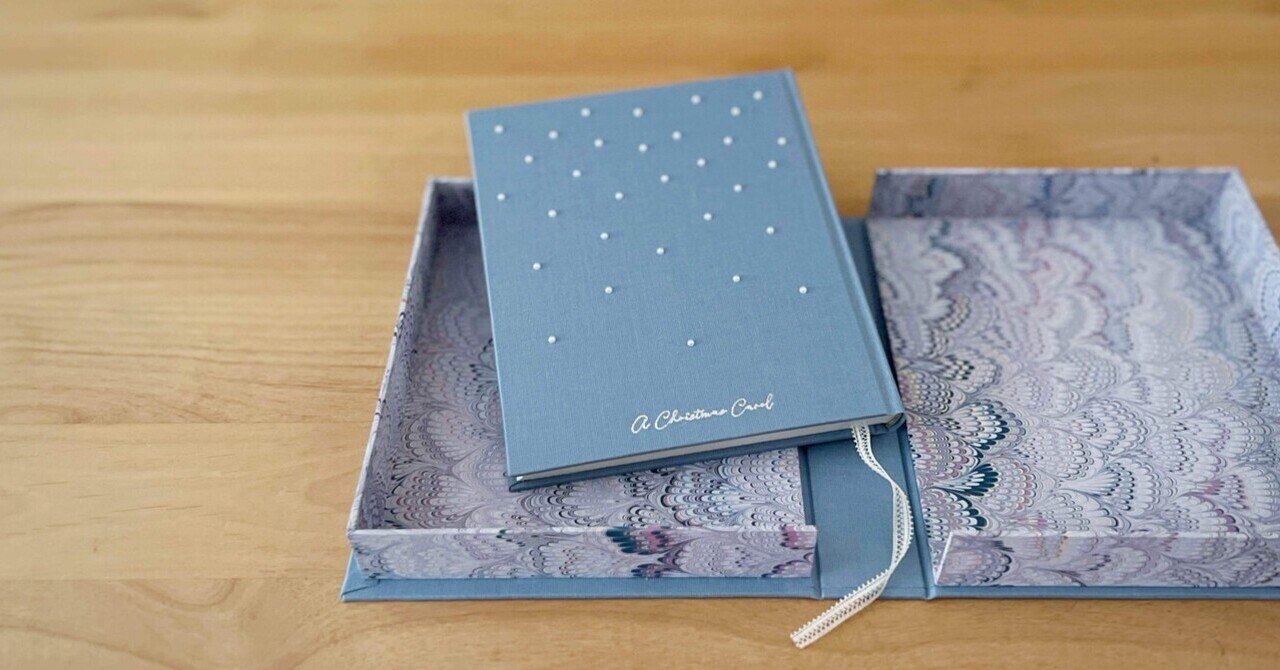 製本記】 クリスマス・キャロル ｜ 丸背上製・布装・夫婦箱入り — 名作