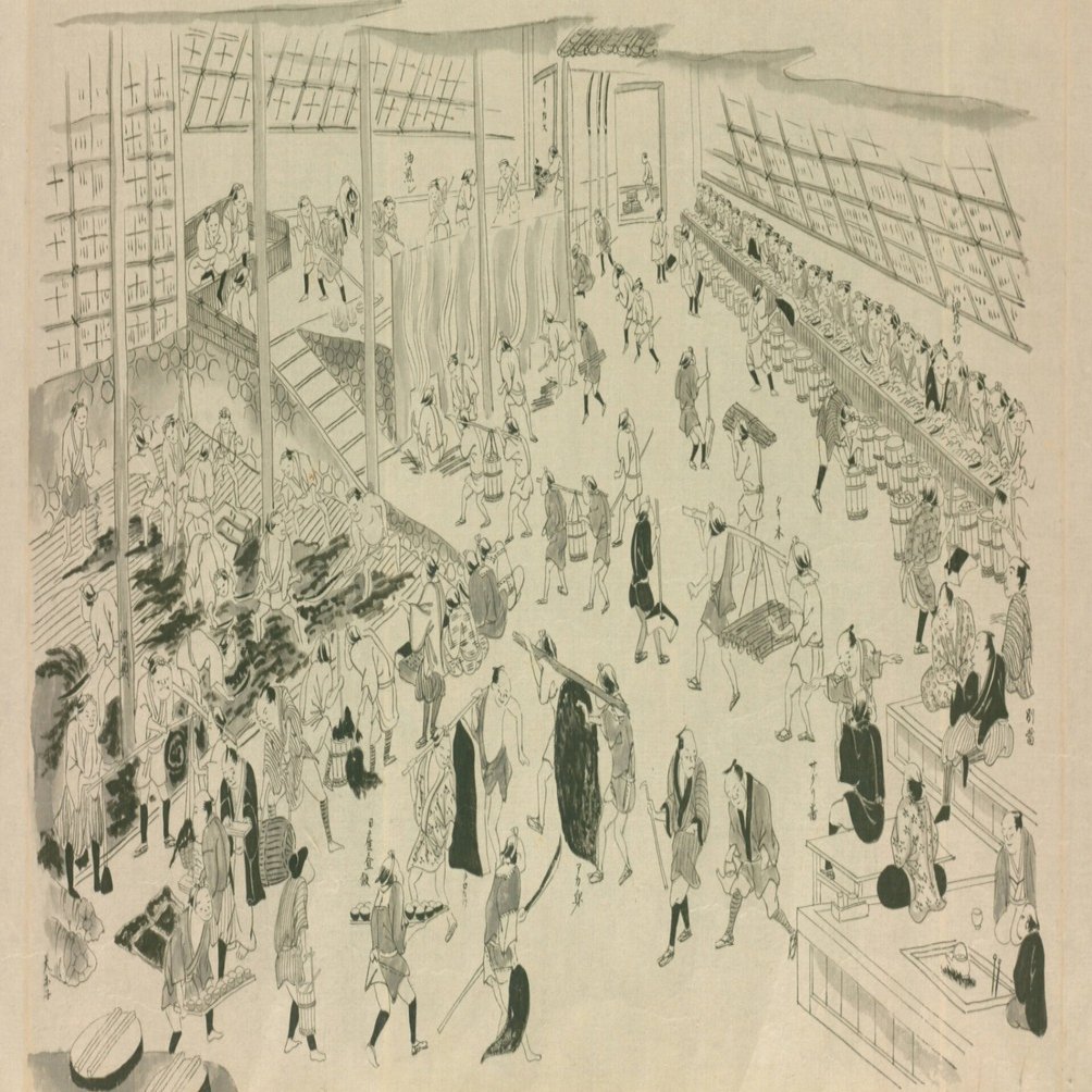 生月島捕鯨】勇魚取絵詞（6）生月御崎浦 大納屋圖｜mominaina