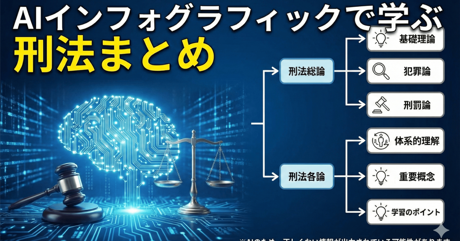 AIインフォグラフィックで学ぶ刑法 (2)「刑法の基礎理論②」｜明読斎