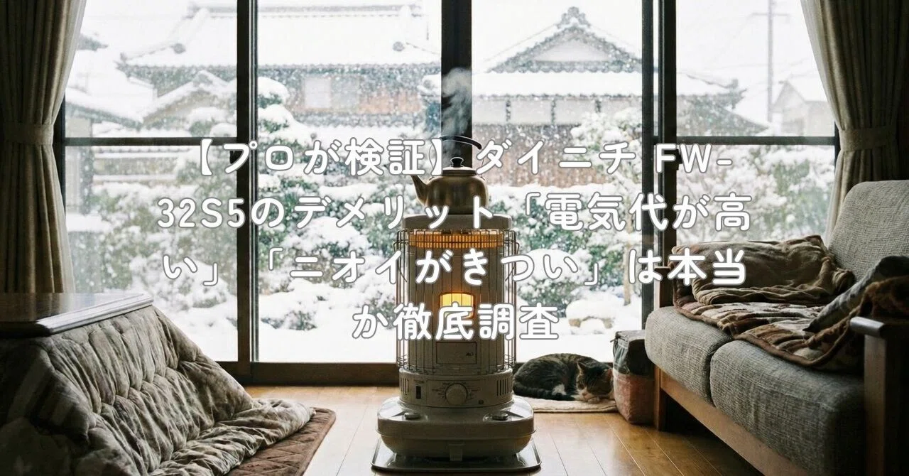プロが検証】ダイニチ FW-32S5のデメリット「電気代が高い」「ニオイが