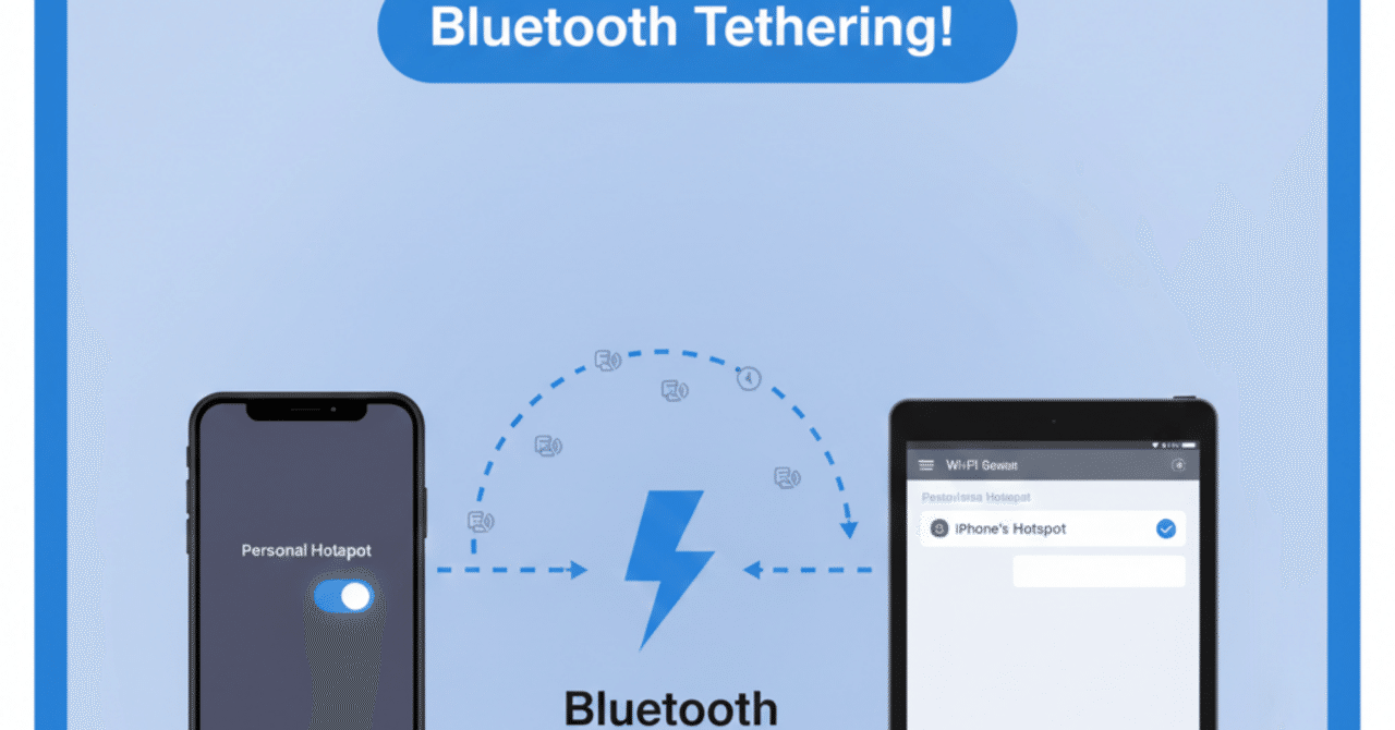 iPhoneから超節約モードのBluetoothテザリング｜空色チャリ