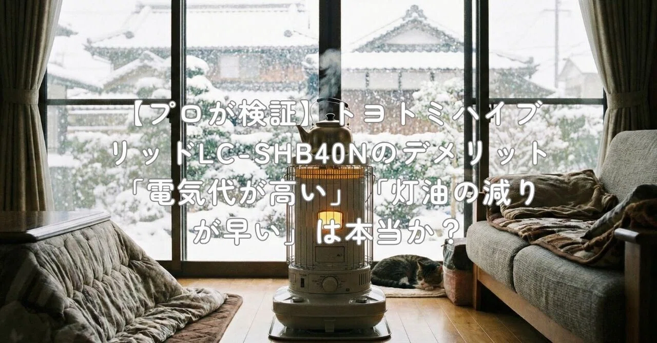 プロが検証】トヨトミハイブリッドLC-SHB40Nのデメリット「電気代が