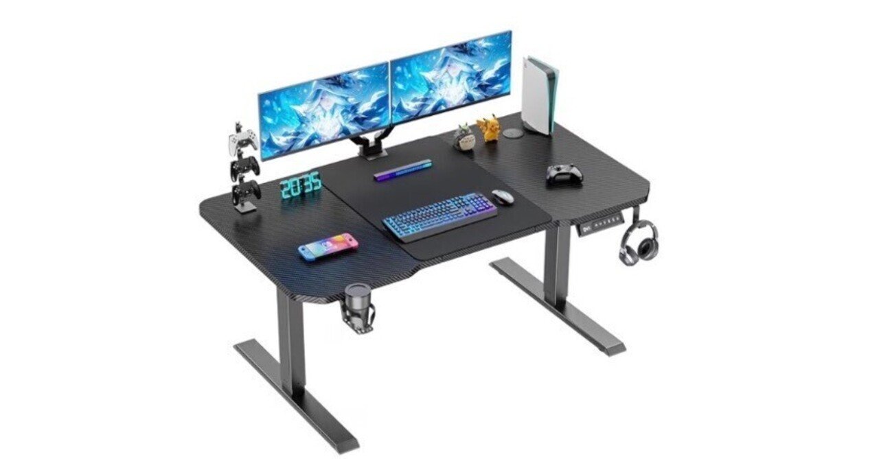 Amazonセール】電動昇降ゲーミングデスク（幅120×奥行60cm）レビュー