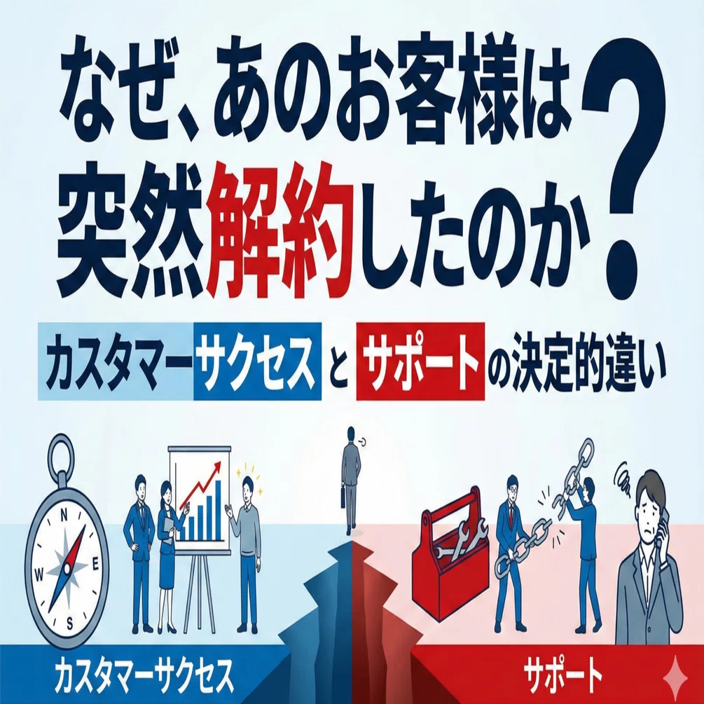 なぜ、あのお客様は突然解約したのか？」カスタマーサクセスとサポート 