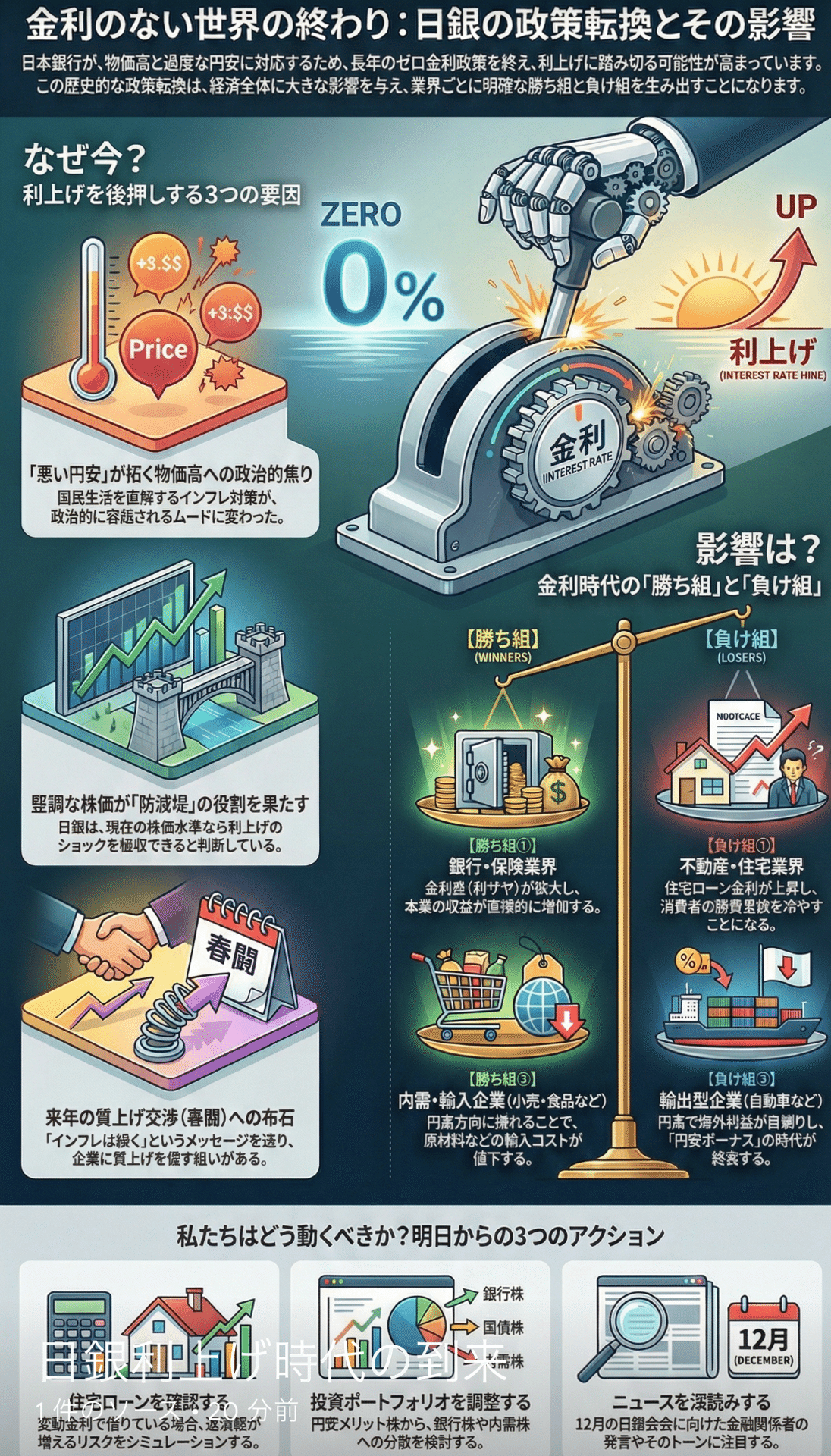 日銀12月利上げ】なぜ急浮上？私たちの財布と株価への衝撃を徹底解説｜hirouo