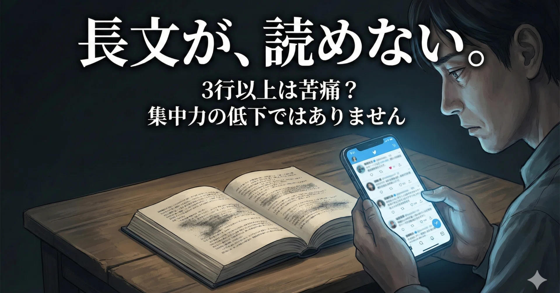 SNSのせいで長文読むのが辛くなってきた自分用メモ｜もとやま