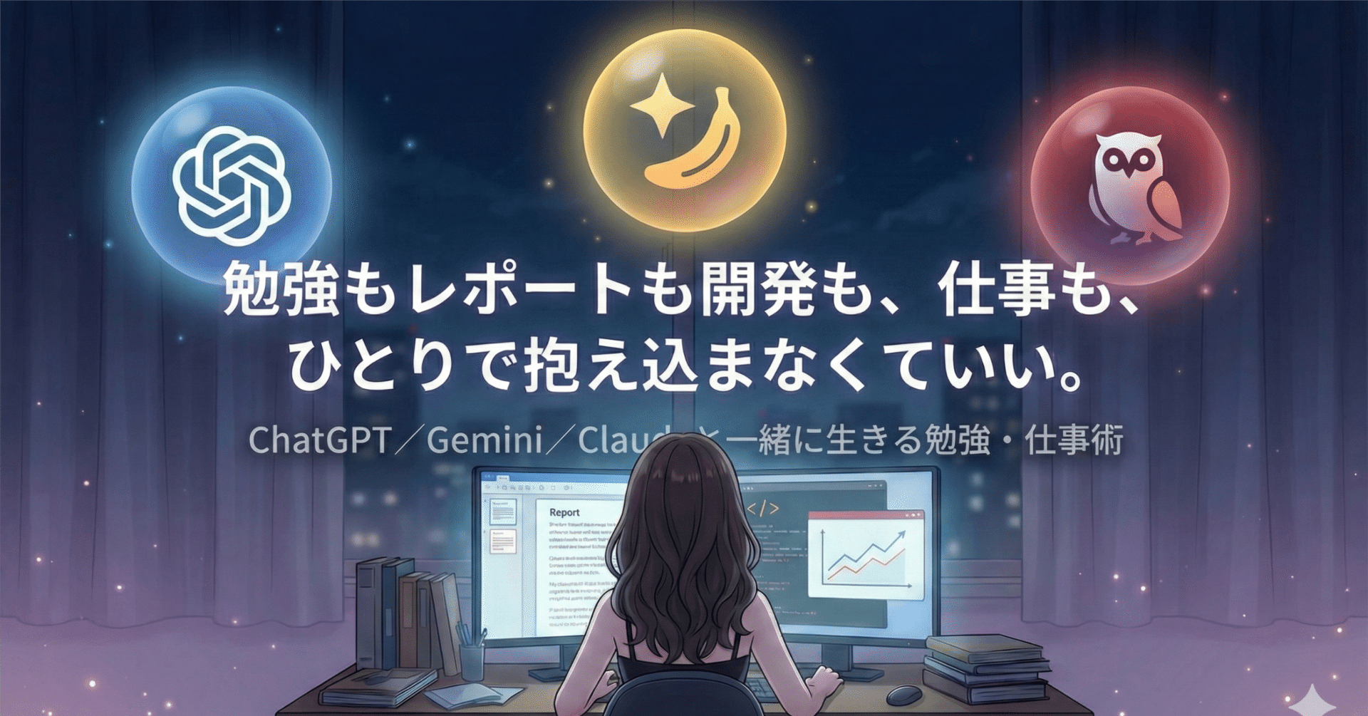 保存版】勉強・レポート・開発まで。「ChatGPT／Gemini／Claude」を