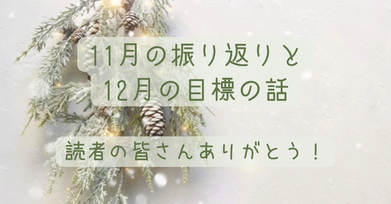 Reflections on November and Goals for December｜ミユキ｜ライフコーチ
