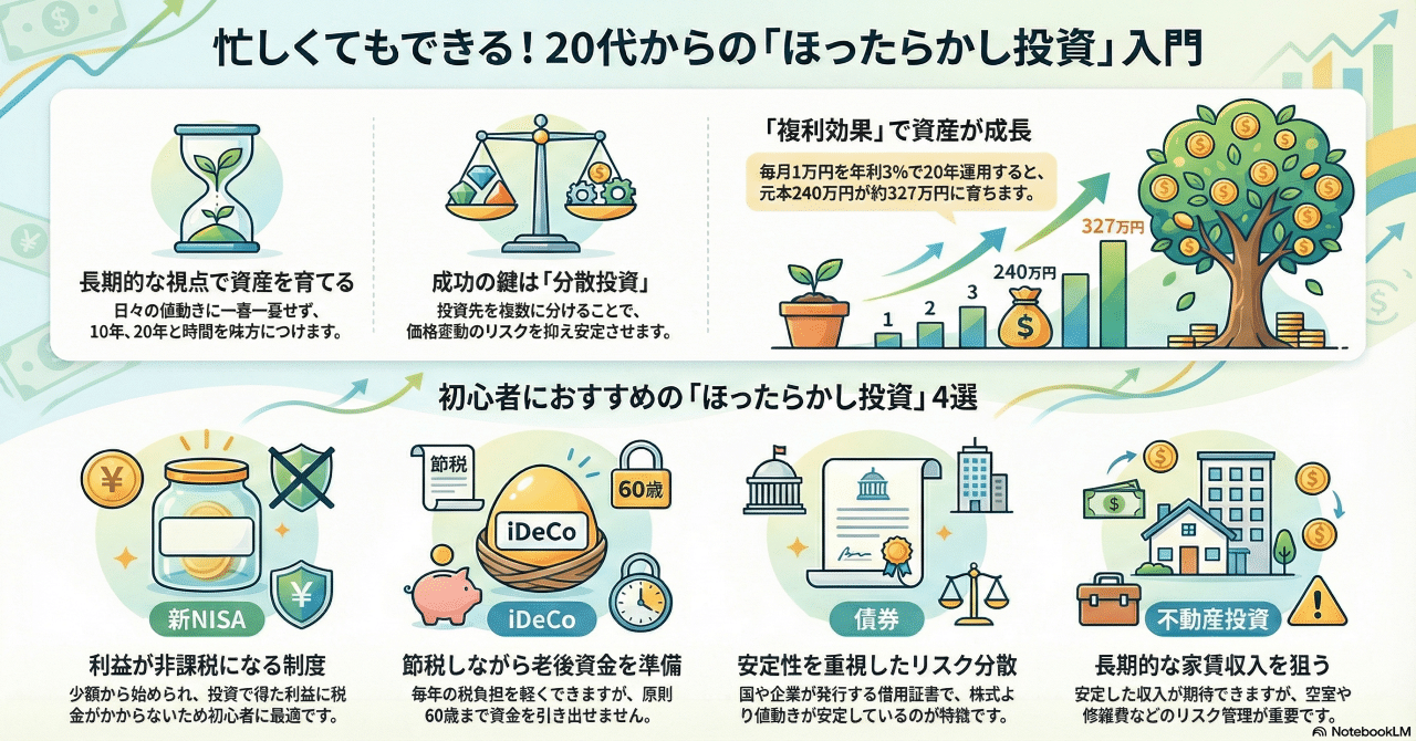 忙しくてもできる！】20代から始める「ほったらかし投資」の基本とおすすめ4選！｜yamoney(ヤマネー)