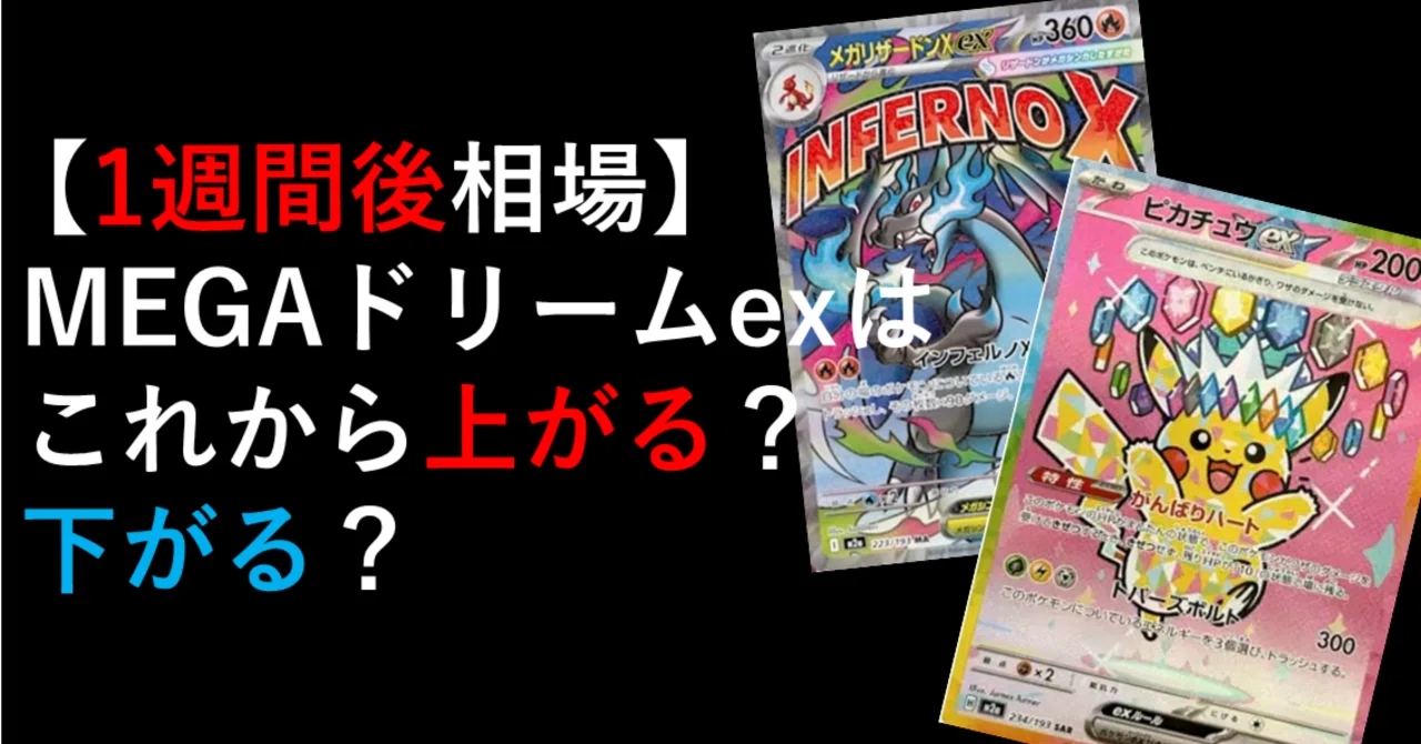 発売1週間後相場】MEGAドリームexはこれから上がる？下がる？｜ZEN