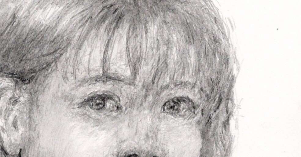 鉛筆で女の子の絵を描いてます。。｜Atelier Non