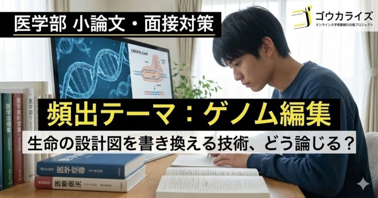 医学部面接・小論文対策】頻出テーマ解説4 ゲノム編集｜ゴウカライズ