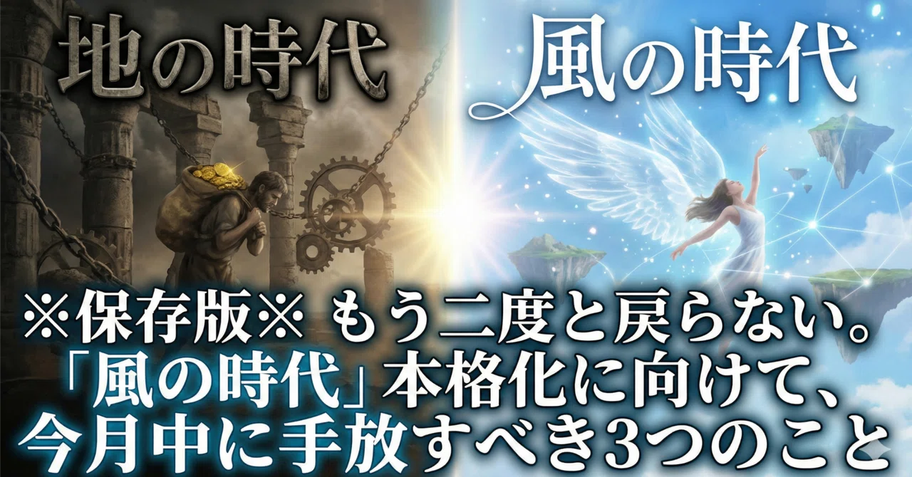 ※保存版※ もう二度と戻らない。「風の時代」本格化に向けて、今月中に手放すべき3つのこと｜雪月華