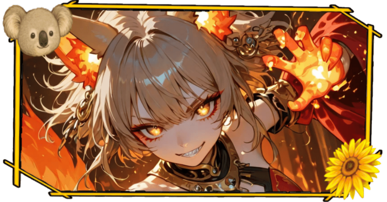 狐火 🐨― 狐火の舞 ―🌻【vol.135】【日刊こあらのAIイラストプロンプト