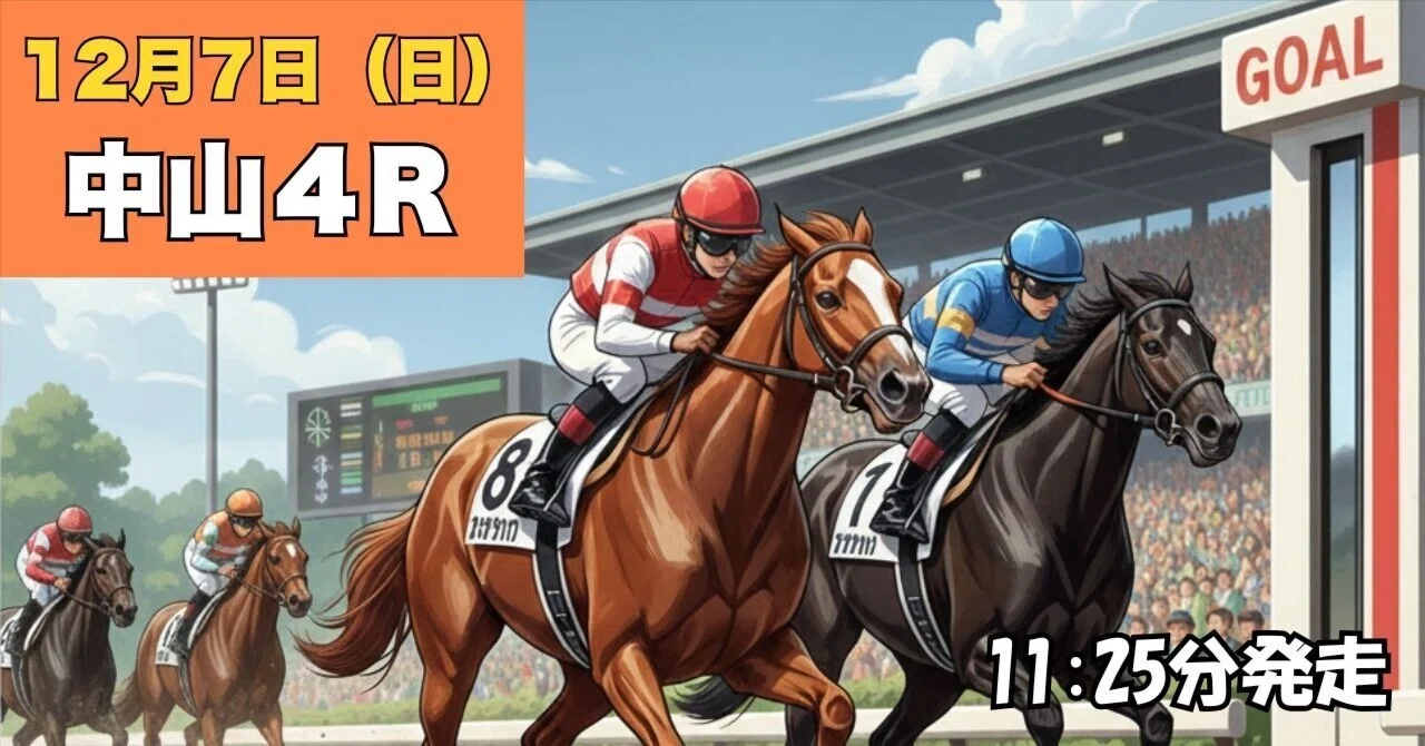 12/7 (Sun) Nakayama 4R | Maiden Race Strategy Points and Predictions ...