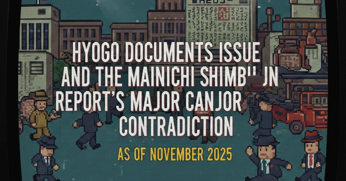 The Hyogo Document Issue and the Major Contradictions in Mainichi ...