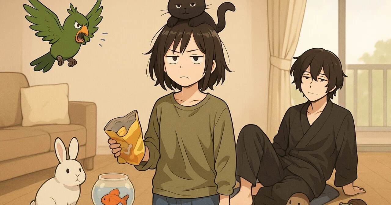 『延命拒否って言ったのに猫が許さない。(＋太宰)』Episode 1｜自殺を図ろうとしたら、インコが全力で叱ってきた。｜Noir
