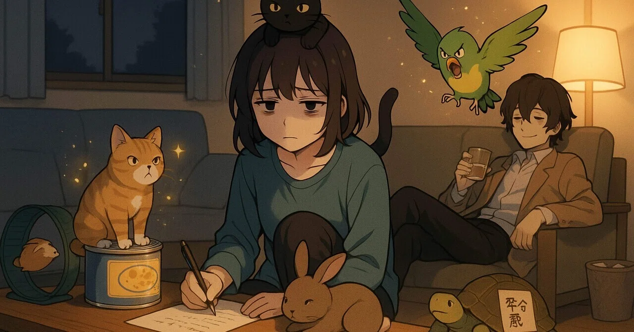 『延命拒否って言ったのに猫が許さない。(+太宰)』 Episode 2|遺書の代わりにシーチキン開けたら猫が集まってきた。|Noir