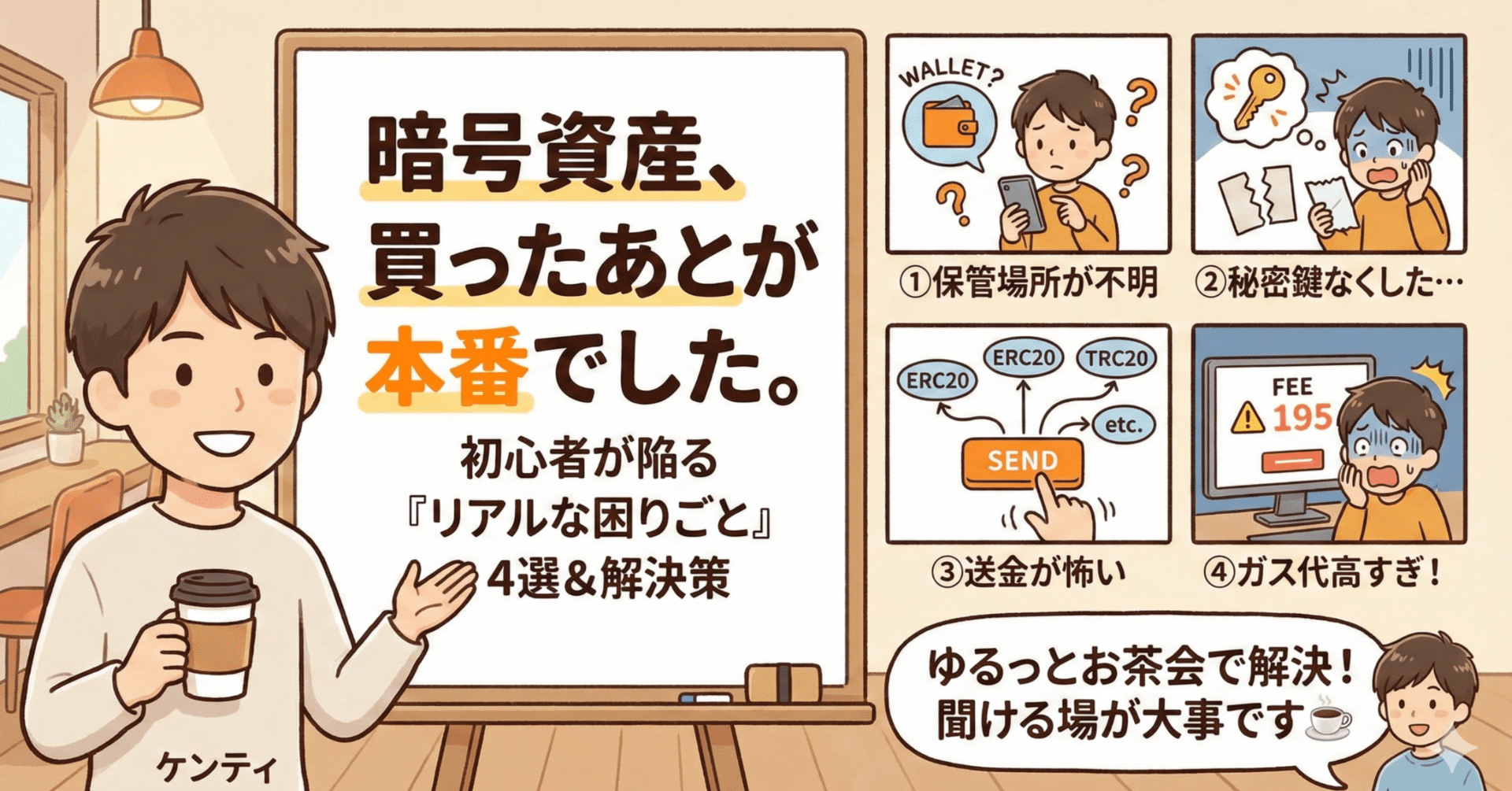 初心者の方へ】暗号資産は「買ったあと」が本番です。ゆるっと始めて、しっかり守ろう｜くぼた