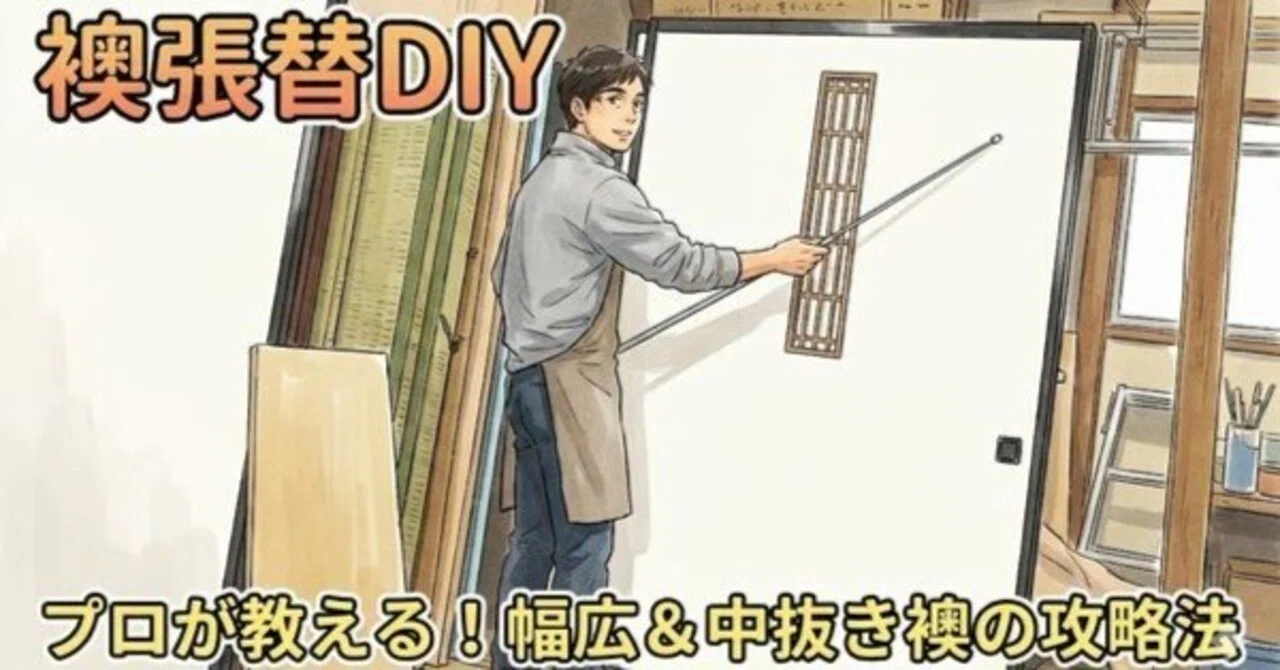 中抜き&巾広襖のDIY、貼ることばかり考えていませんか？後で取り返しが
