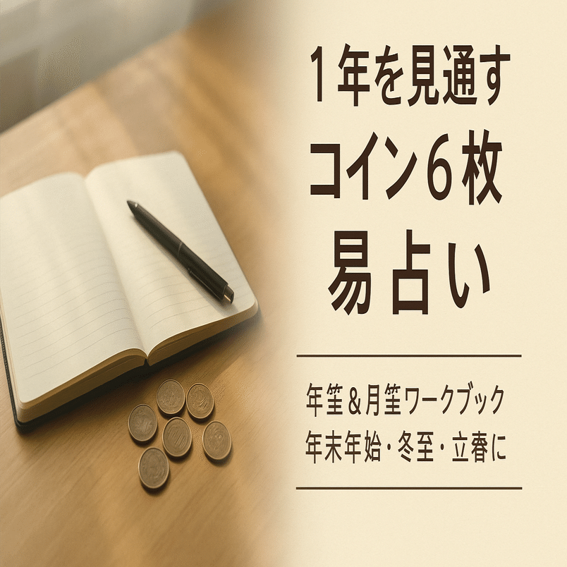 １年を見通すコイン６枚易占い──冬至、年始、立春、誕生日など“あなたにとっての一年”からはじめる年筮＆月筮ワークブック｜市原孝