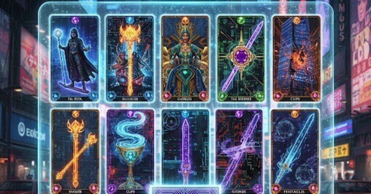 画像多】Geminiにタロットカードを描いてもらった話｜۞葱💎(ミネラル