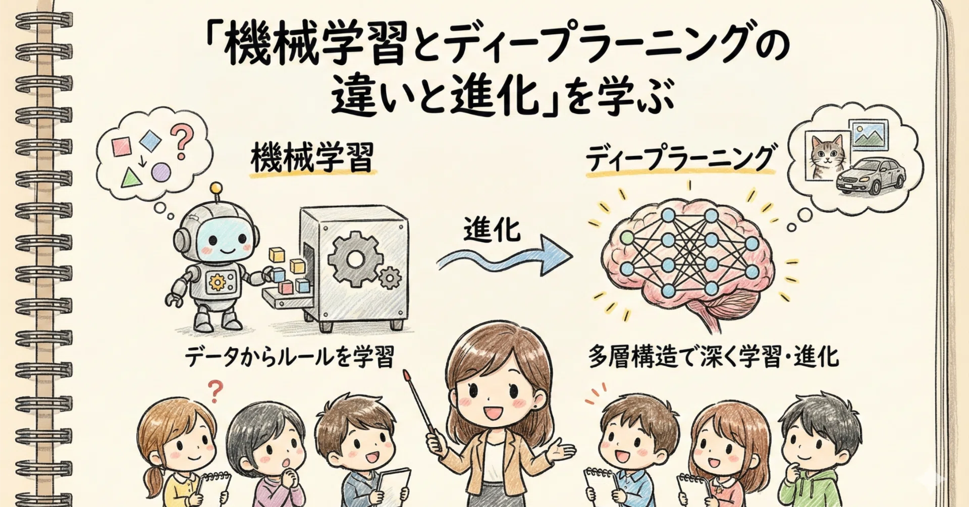 1-2>G検定対策：機械学習とディープラーニングの違いと進化とは？その