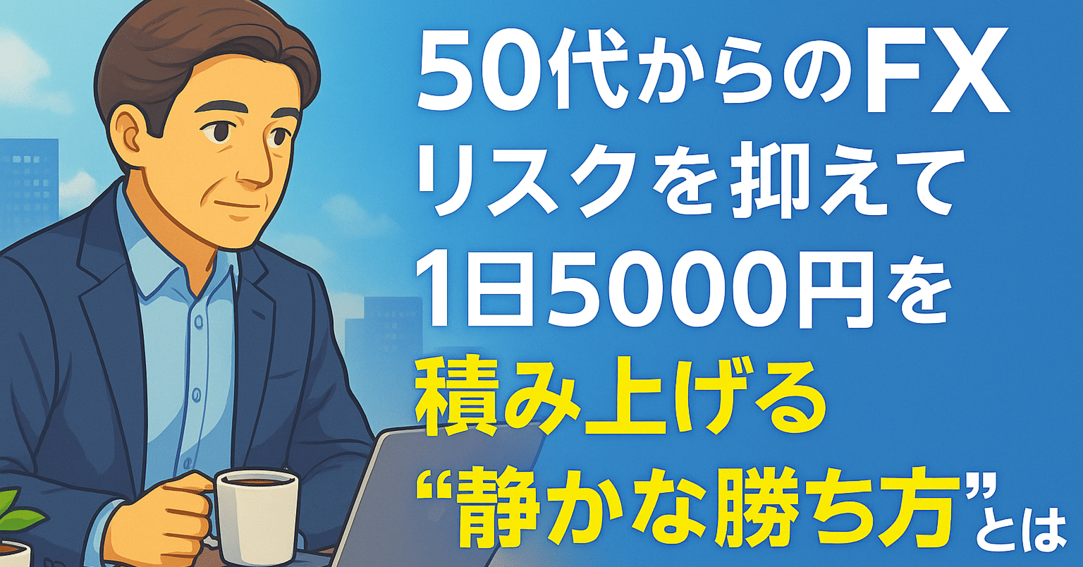 50代からのFX｜リスクを抑えて1日5000円を積み上げる“静かな勝ち方”とは｜佐伯悠一（オンライン副業マーケター）