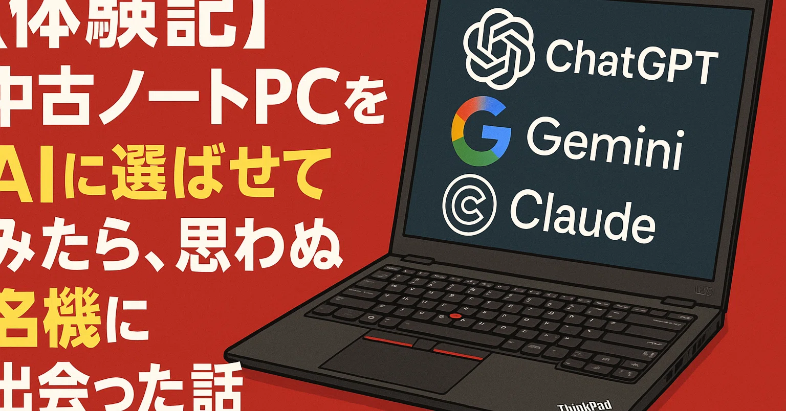 人間の勘 vs AIの分析。長年のPCオタクが、あえてAIの提案通りに 