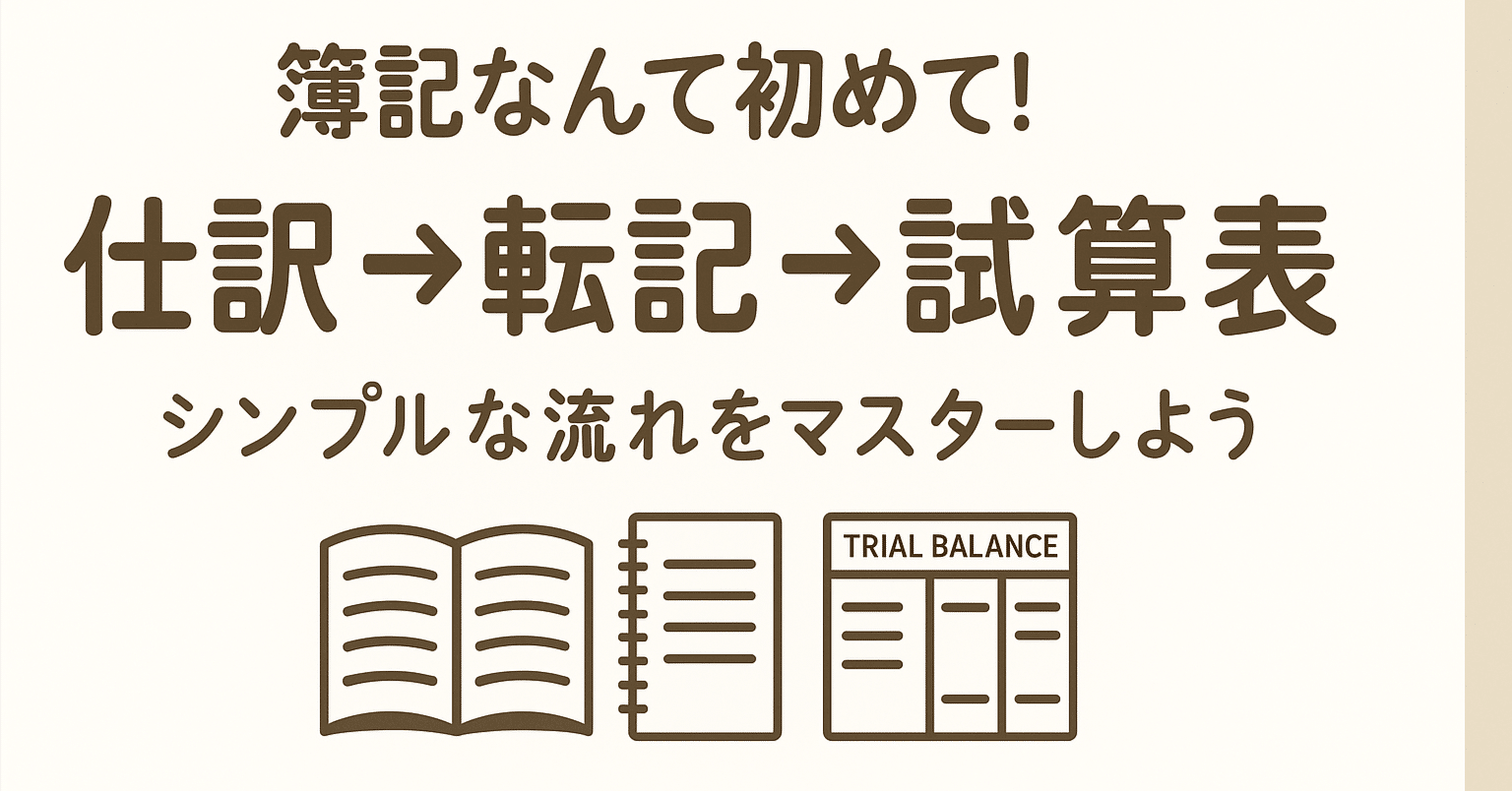 簿記なんて初めて！「仕訳→転記→試算表」のシンプルな流れをマスターしよう｜seven_coffee