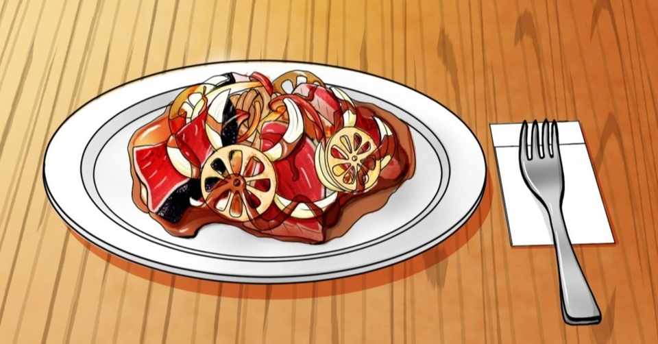 料理イラスト素材 カツオと野菜のマリネ イラスト背景素材 おにがし Note