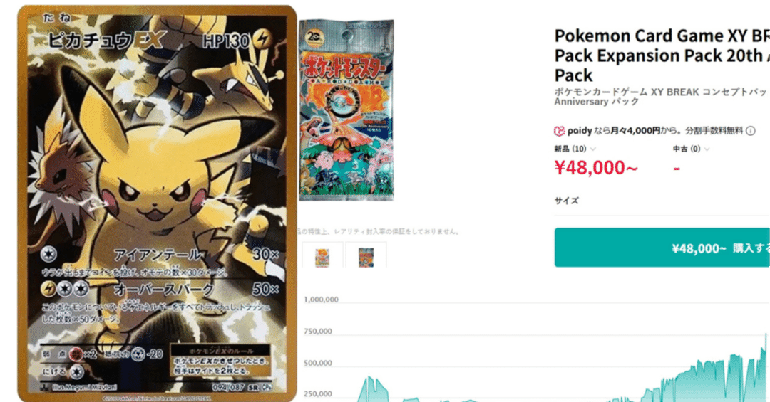 ピカチュウEX 20th SR[CP6]が75万！？30th目前に価格高騰｜メイシィ