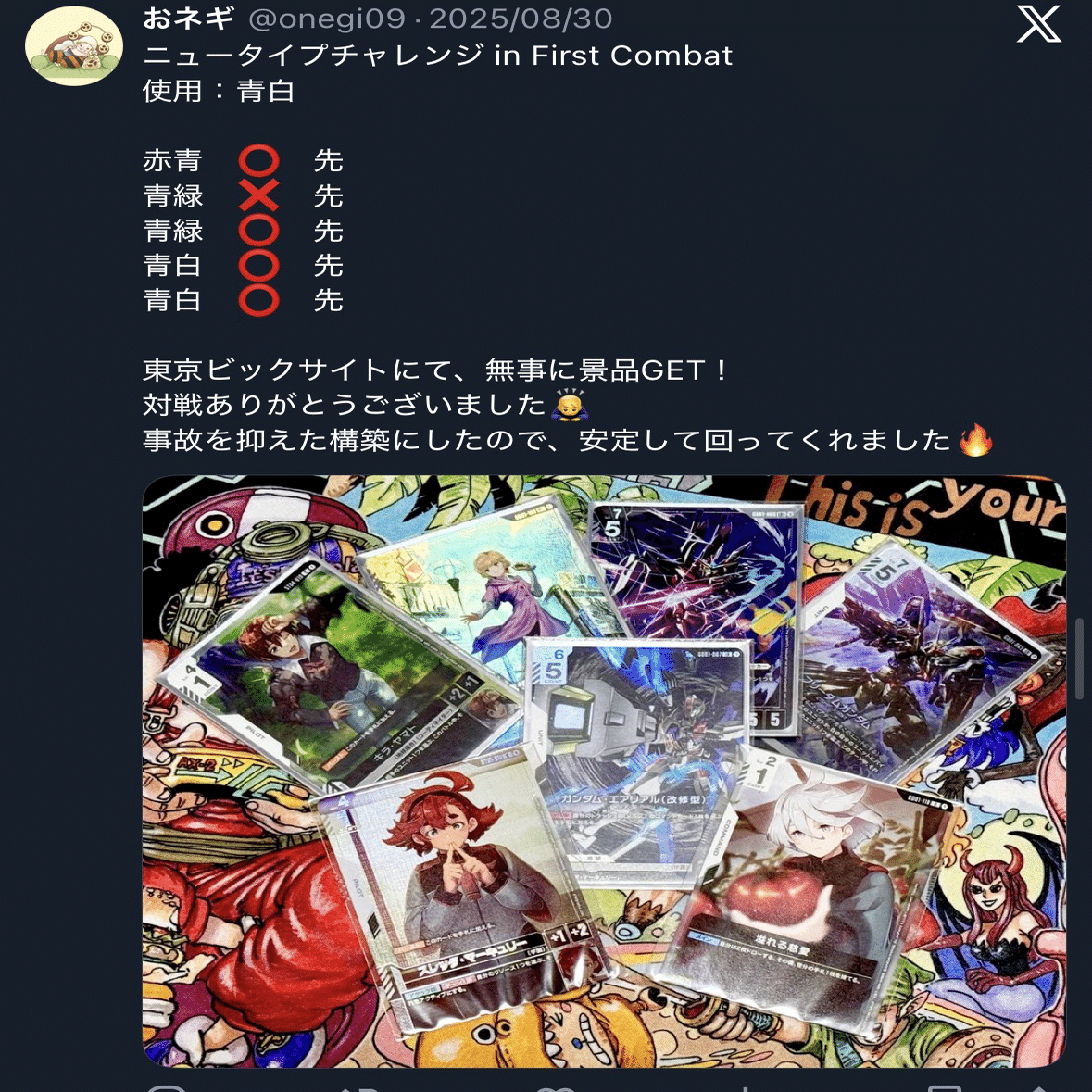 ガンダムカード】ニュータイプチャレンジ 12月優勝 ~赤白SEED 1万字で