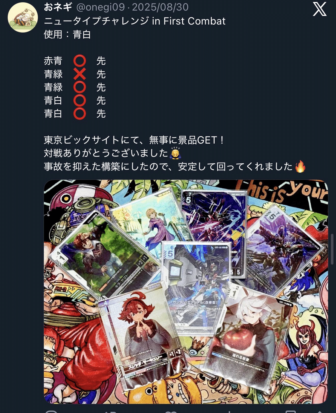 ガンダムカード】ニュータイプチャレンジ 12月優勝 ~赤白SEED 1万字で