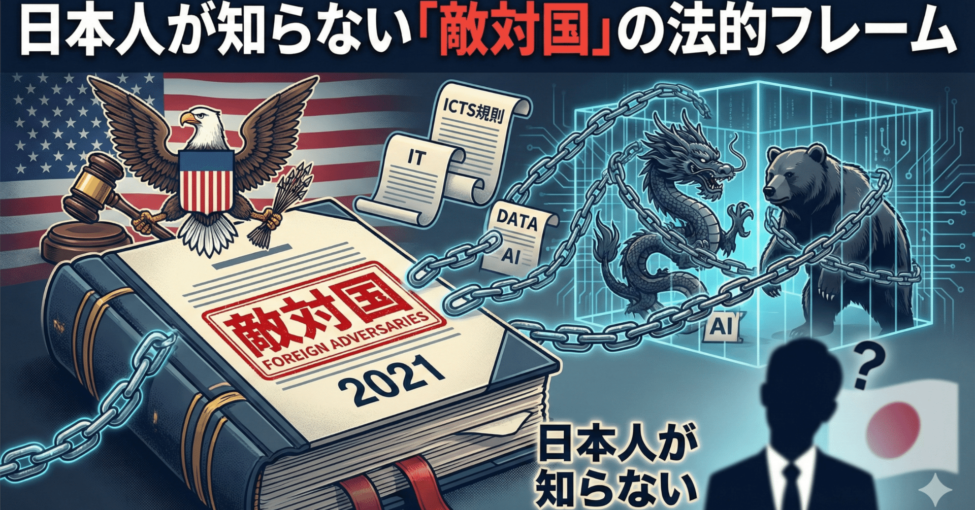 日本人が知らない「敵対国」の法的フレームICTS規則―― 2021年、アメリカは中国・ロシアを「敵」と定義した ――｜平岡憲人（ノーリー）