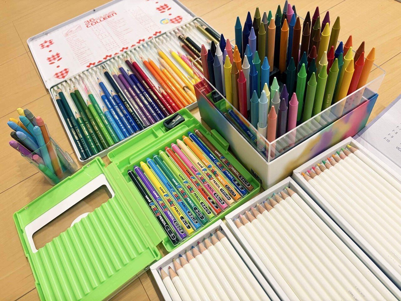 色んな色鉛筆の描きごこち〜クーピー・ポンキー・IROJITEN・水彩