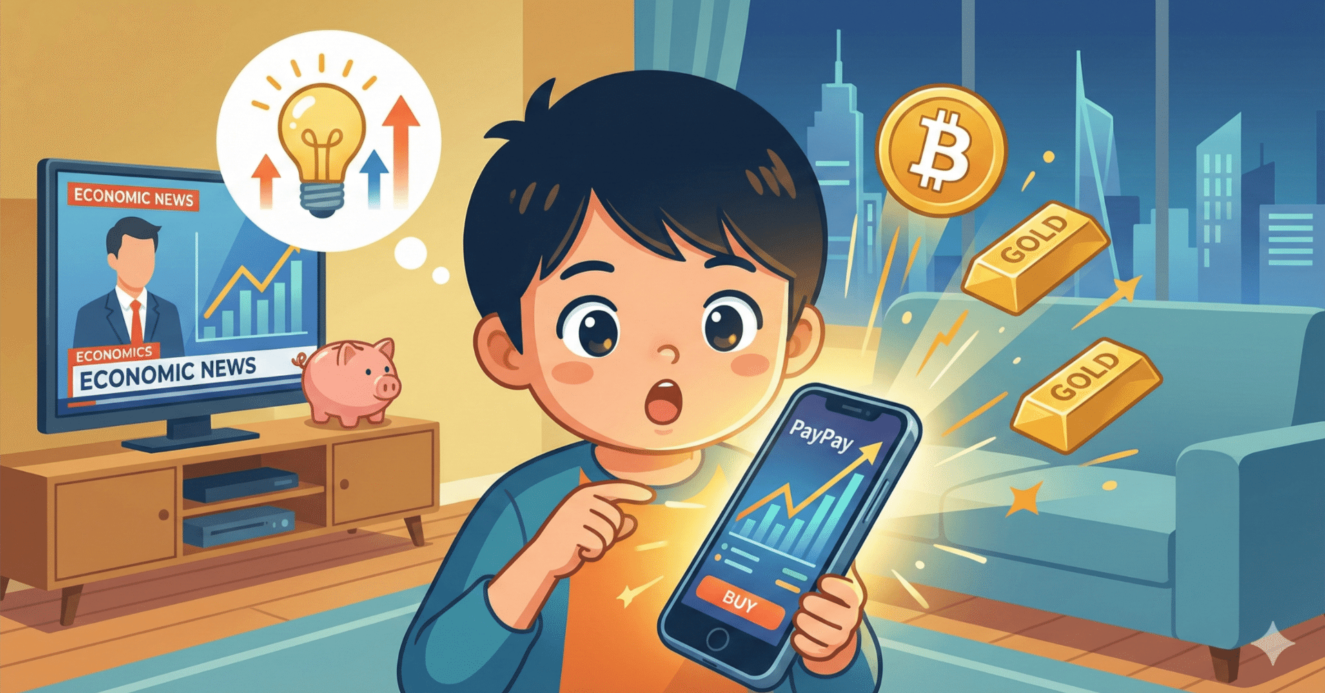 10年で200倍!?】子供と学ぶPayPayポイント運用。「ゴールド」や「ビットコイン」や「逆コース」で金融リテラシーを鍛える方法｜紅葉ももな