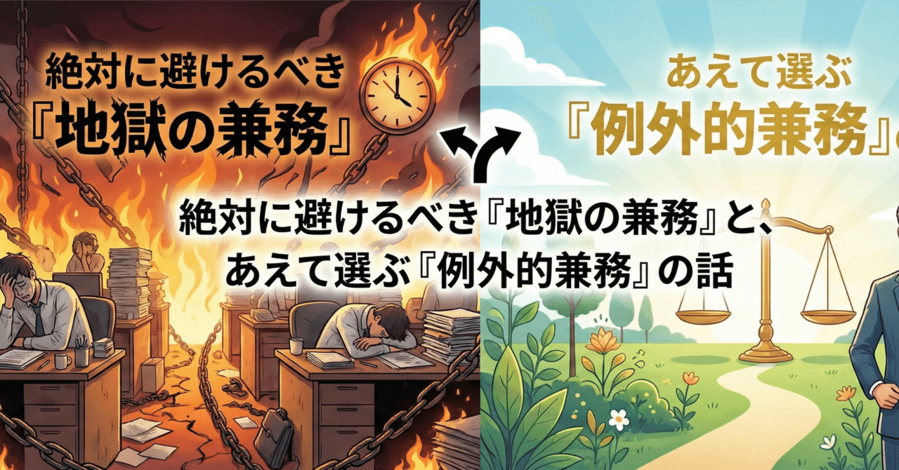 絶対に避けるべき「地獄の兼務」と、あえて選ぶ「例外的兼務」の話｜dora_e_m