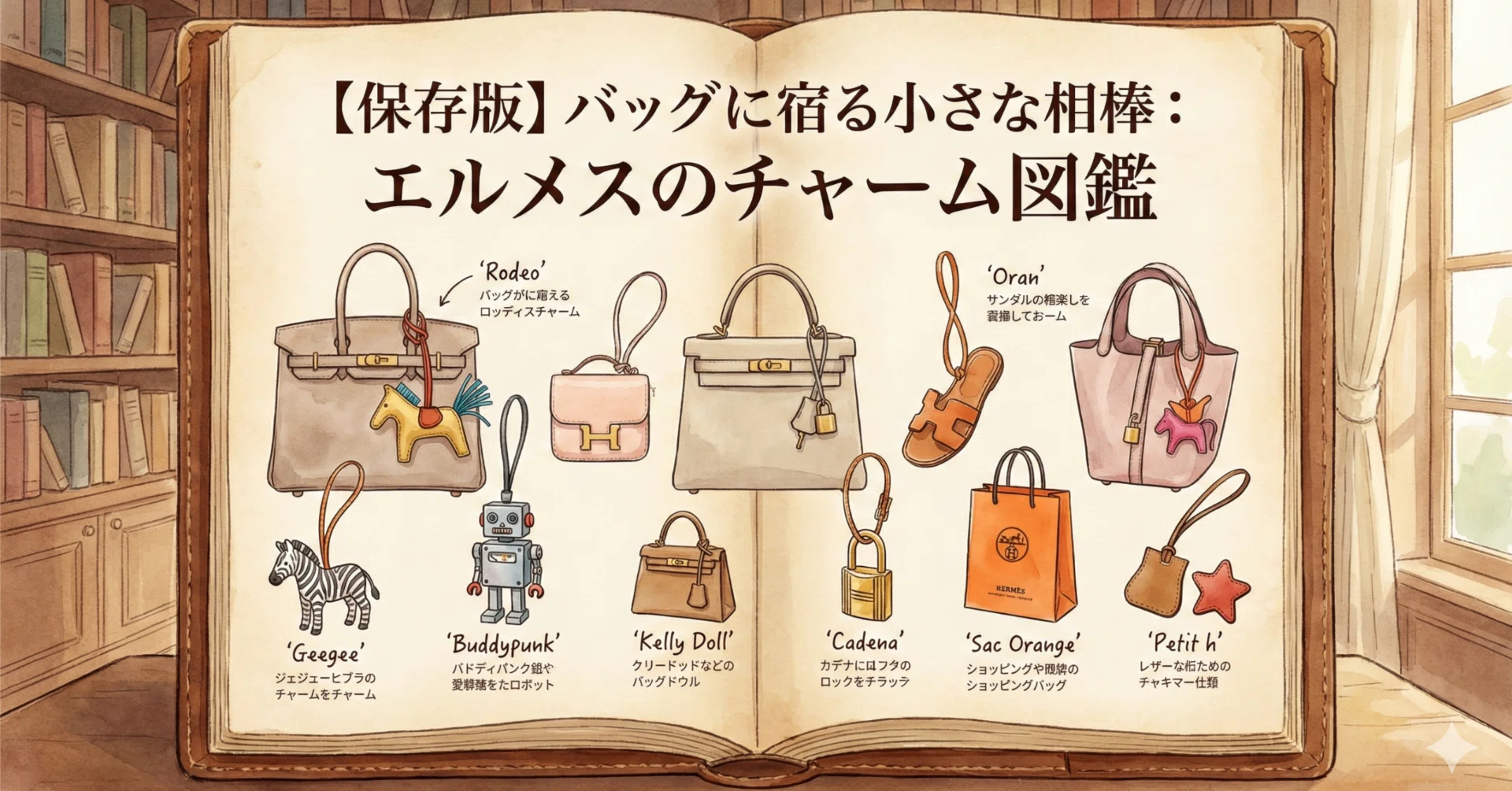 保存版】バッグに宿る小さな相棒：エルメスのチャーム図鑑 — ロデオ