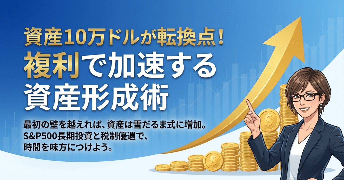 資産10万ドルで成長が加速する、複利の数学的転換点｜結城はるみ🇸🇬日本株・米国株・クリプト×AI