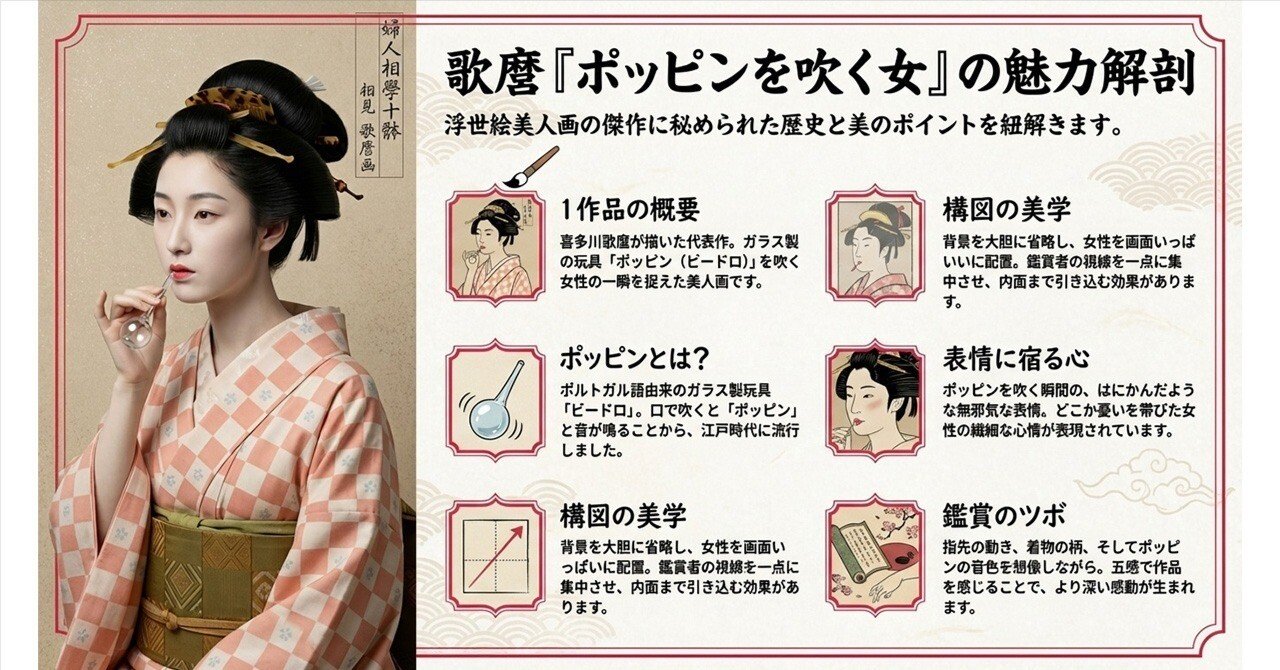 ポッピンを吹く女』はなぜ美しい？歴史的意義と鑑賞のツボをのんびり