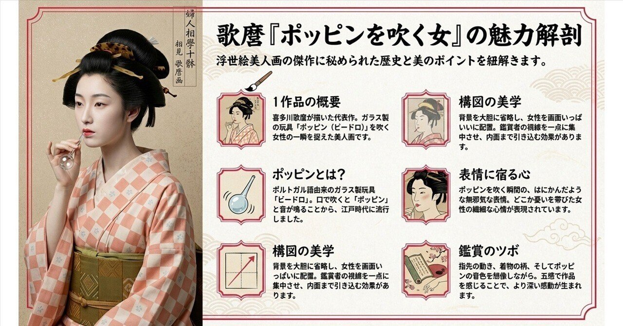 ポッピンを吹く女』はなぜ美しい？歴史的意義と鑑賞のツボをのんびり